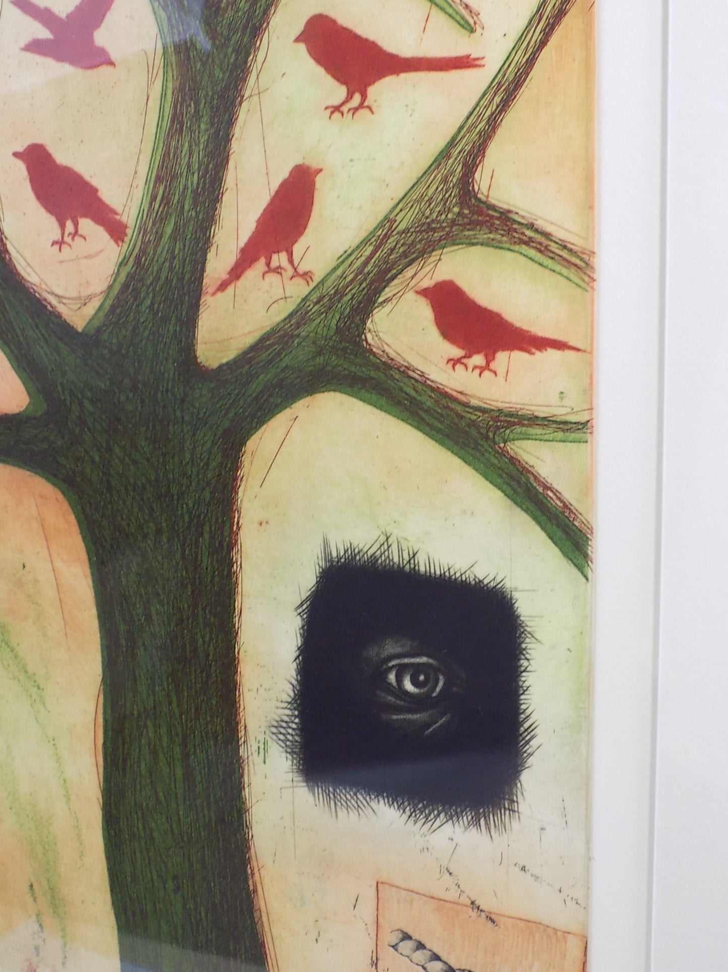Vintage MARGARET VAN PATTEN Intaglio Print Framed Original by Listed Oregon Artist Limited Edition Number 7 of 8