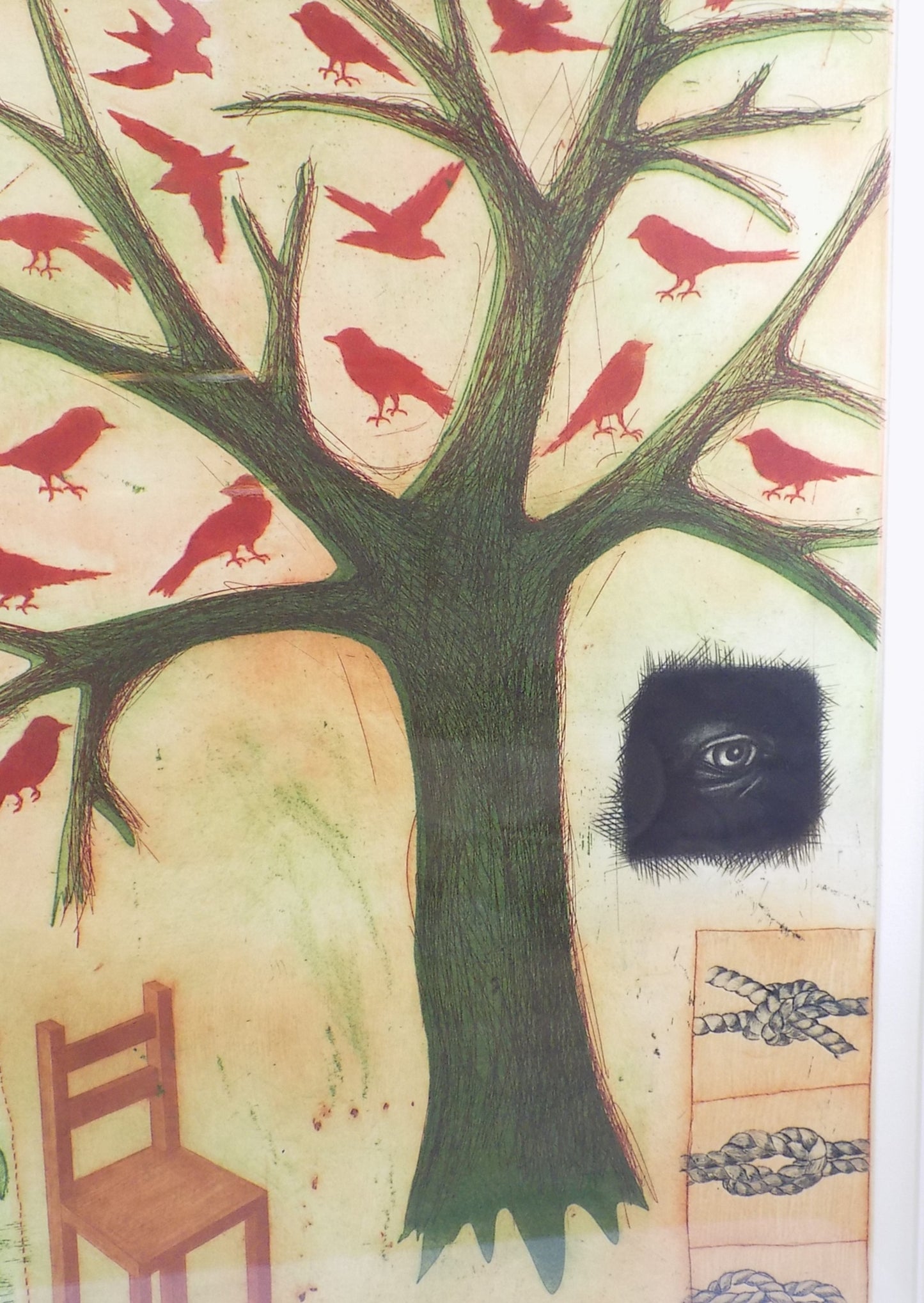Vintage MARGARET VAN PATTEN Intaglio Print Framed Original by Listed Oregon Artist Limited Edition Number 7 of 8