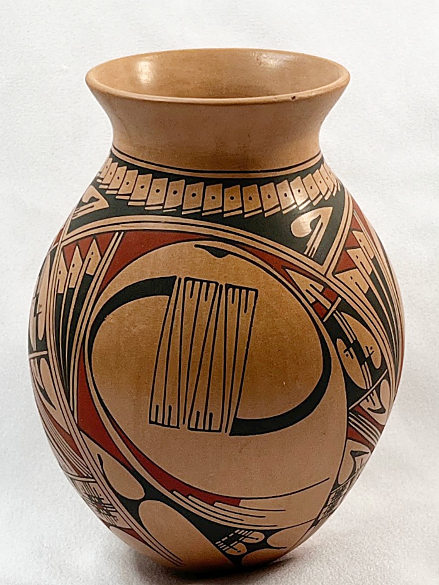 Vintage MATA ORTIZ Polychrome Pottery Jar Signed Quico Marquez