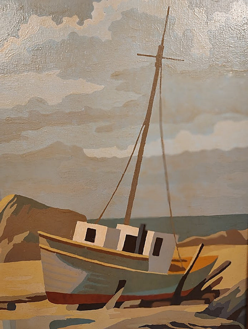 5715-OilPaintingPaintByNumbersSeascapewithLighthouseFrame-lighthouse-boat closeup