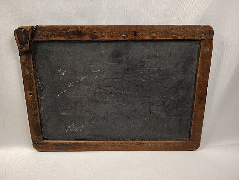 Antique Blackboard `Pine Framed Writing Slate full view back