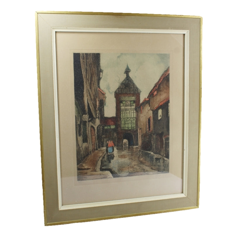 Vintage_Lithograph_of_Clock_Tower full front view