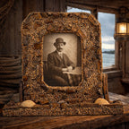 Antique Seaside Seashell Beach Picture Frame
