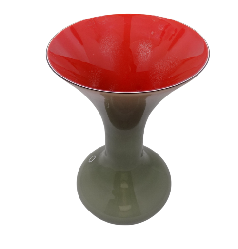 Vintage MURANO Cased Glass Vase by VINCENZO NASON 