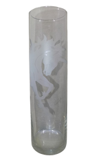 Unicorn Art Glass Vase by Perry Coyle