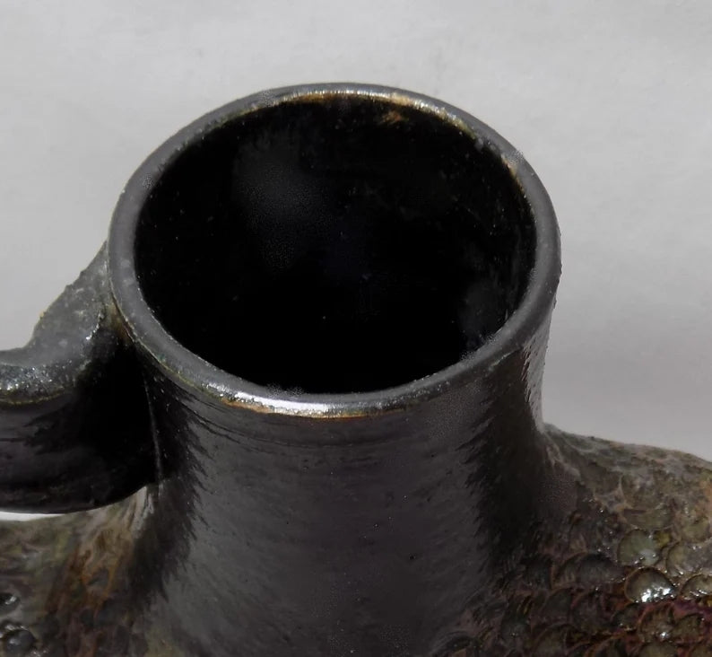 Brutalist Design Art Pottery Pitcher by  Eugenia Meltzer
