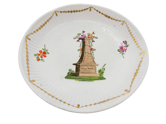 ANTIQUE WALLENDORF BOWL German Hand Painted Porcelain 1787-1833