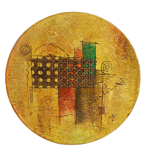 PORTUGUESE Art Pottery Wall Plate by Artist FRANCA FILHO