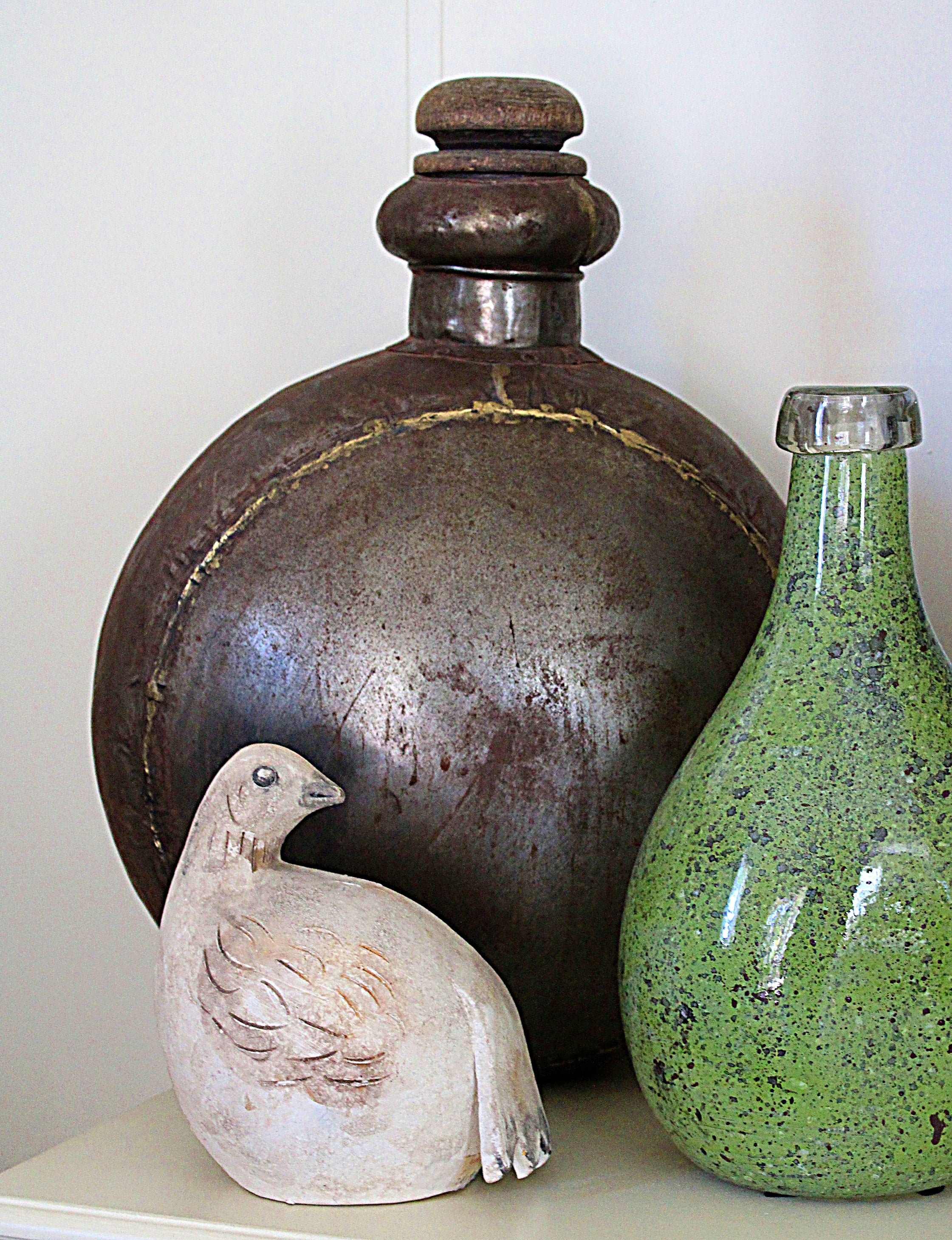 Rustic Large Brass Bottle