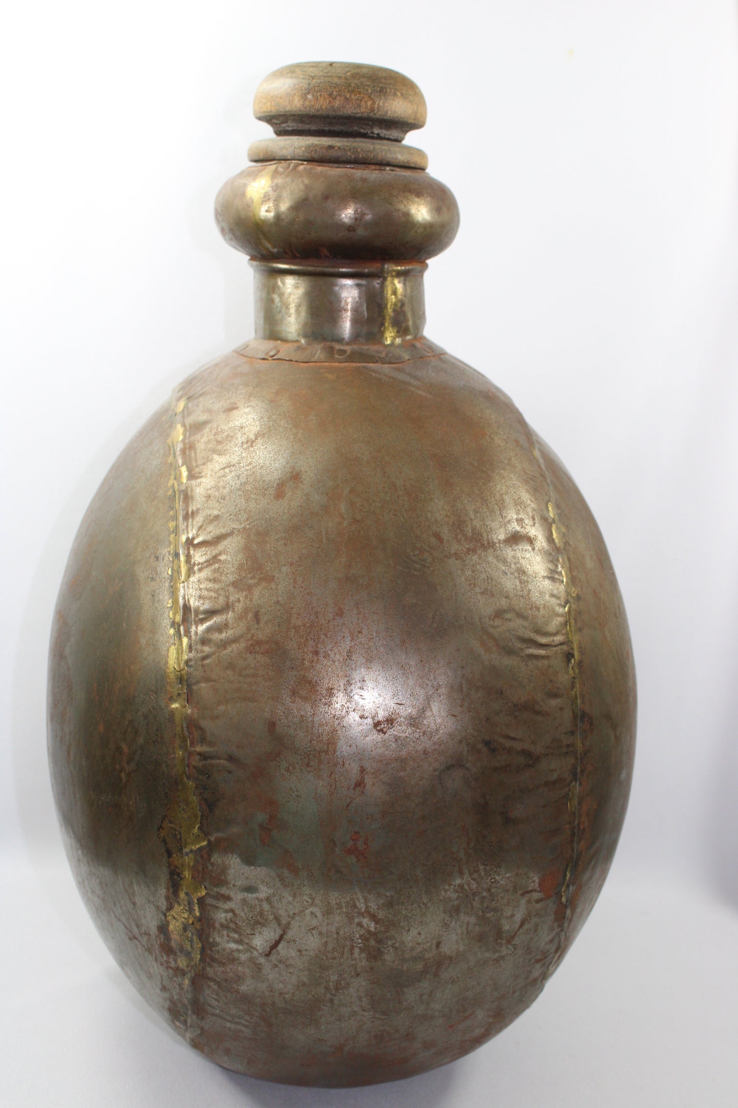 Vintage Decorative Brass Bottle 22 Inches Tall Handmade