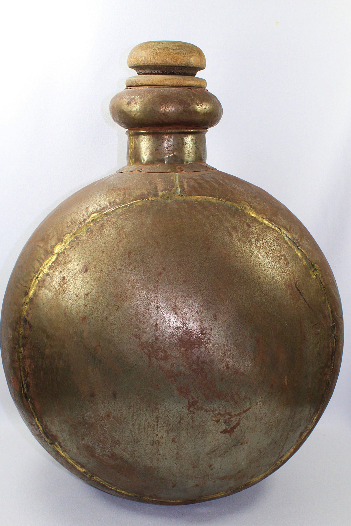 Vintage Decorative Brass Bottle 22 Inches Tall Handmade