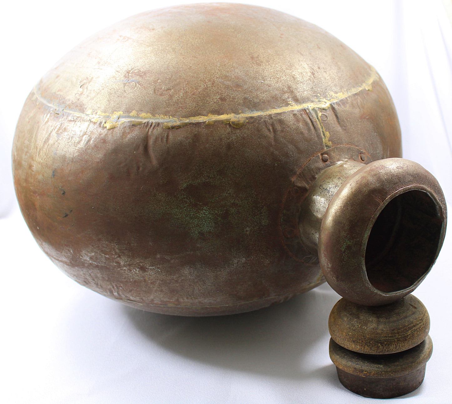 Vintage Decorative Brass Bottle 22 Inches Tall Handmade