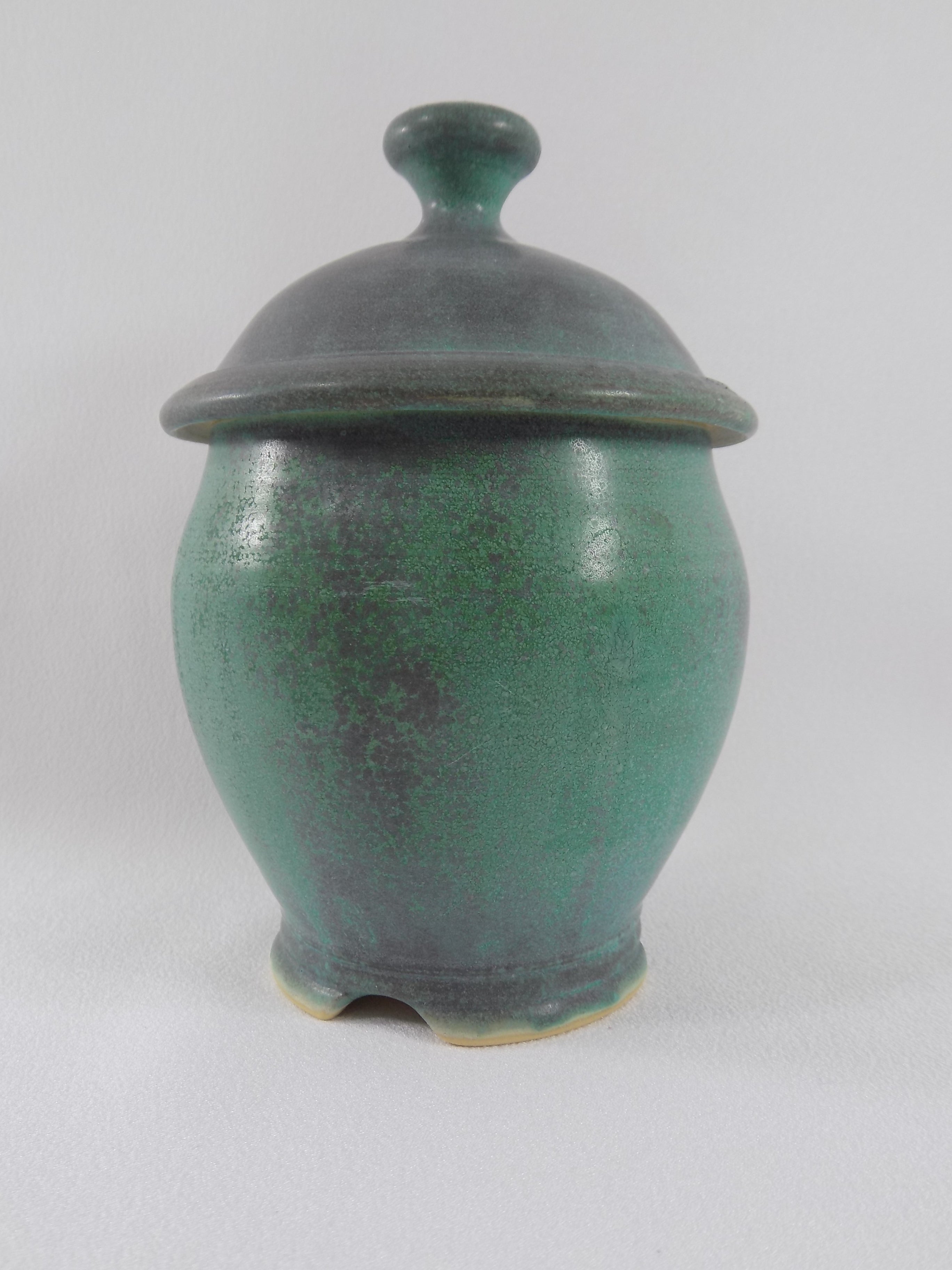 Ohio Ceramic Artist Arts and Crafts Style Lidded Jar