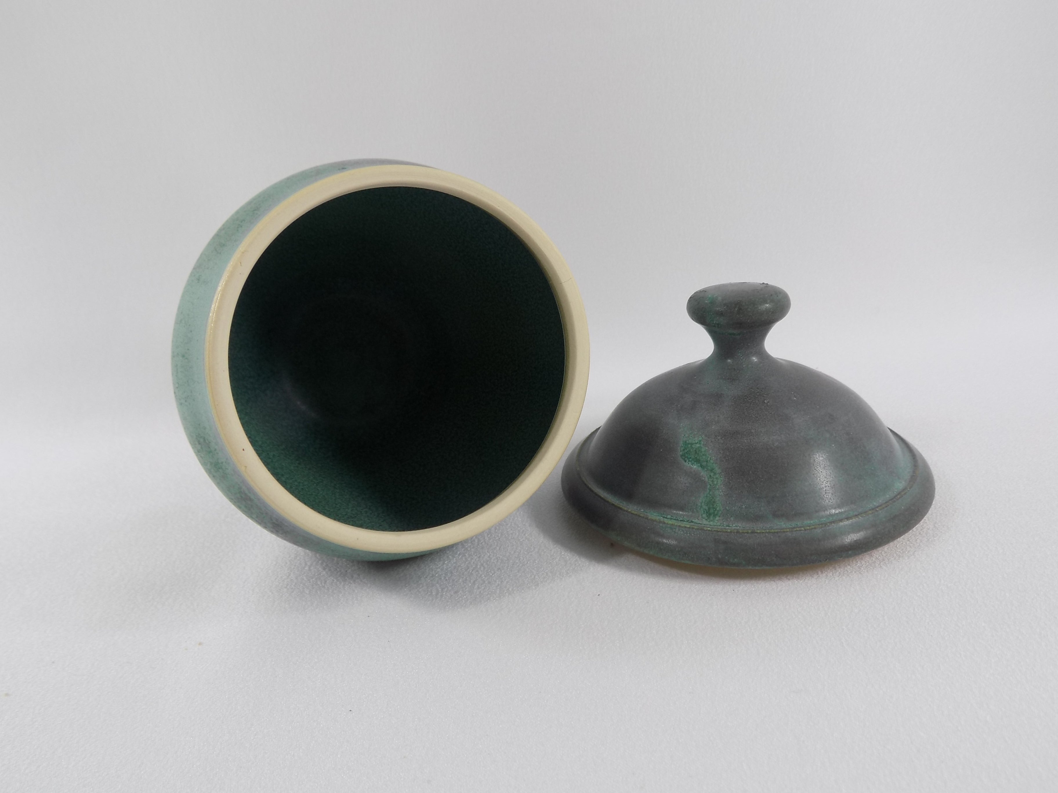 Ohio Ceramic Artist Arts and Crafts Style Lidded Jar