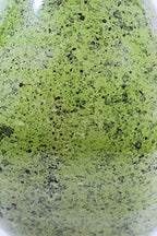 Tall Modern Green Art Glass Handblown Bottle