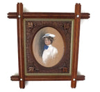 Gibson Girl 1906 Antique Portrait Walnut Frame