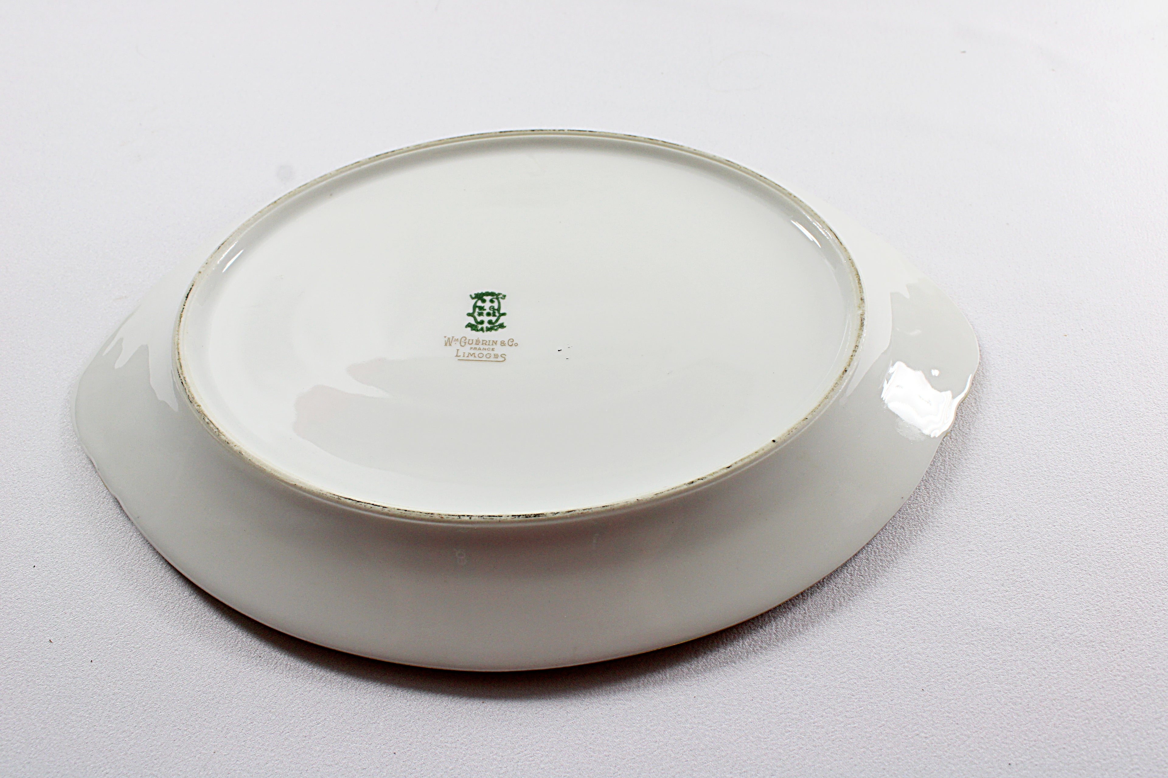 French Porcelain Gold Trim Antique Limoges Platters