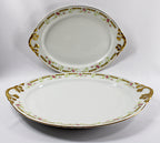 French Porcelain Gold Trim Antique Limoges Platters
