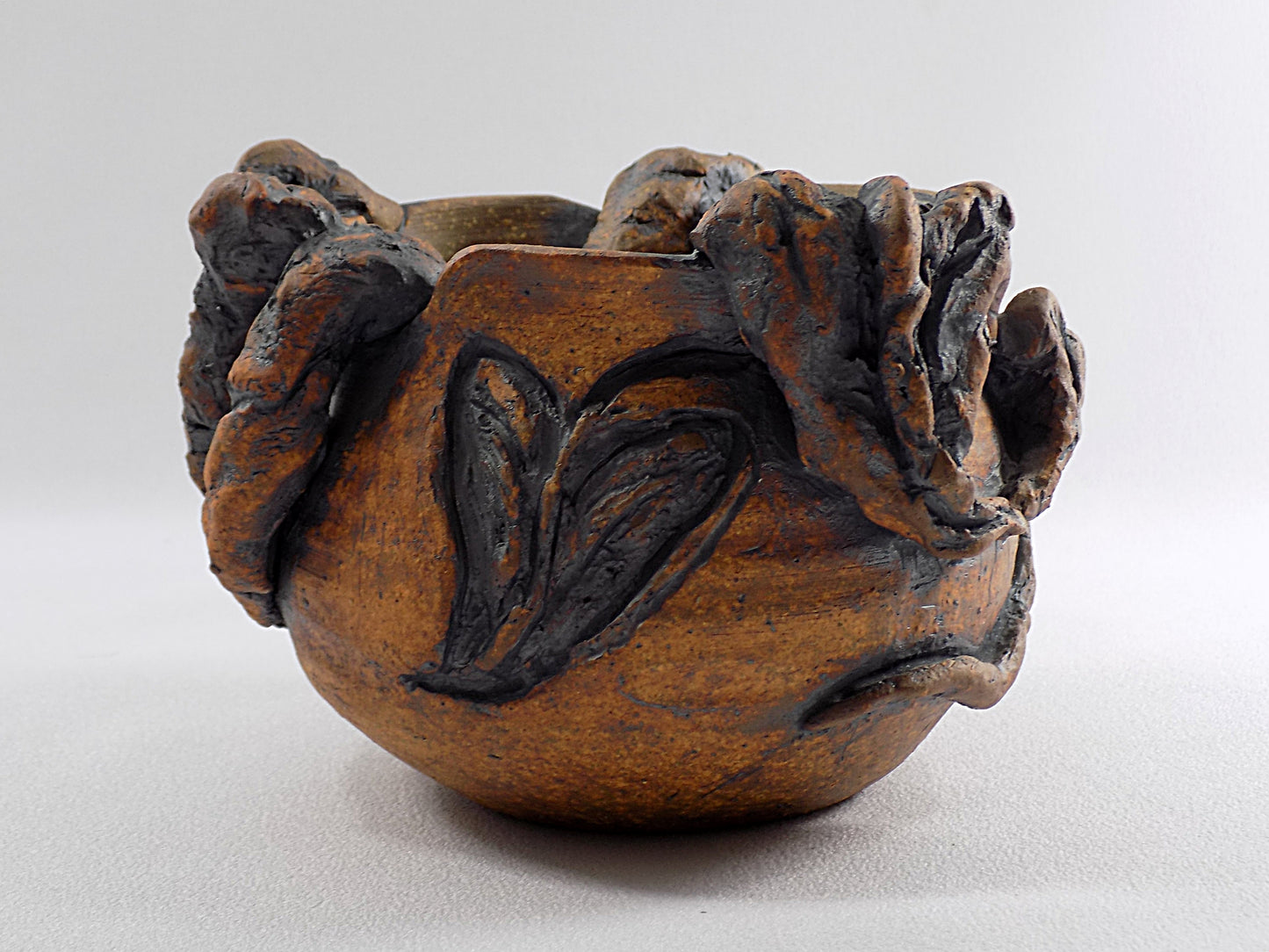 Vintage JANET HASAGAWA Studio Art Pottery Bowl Signed 1992 Oklahoma Artist