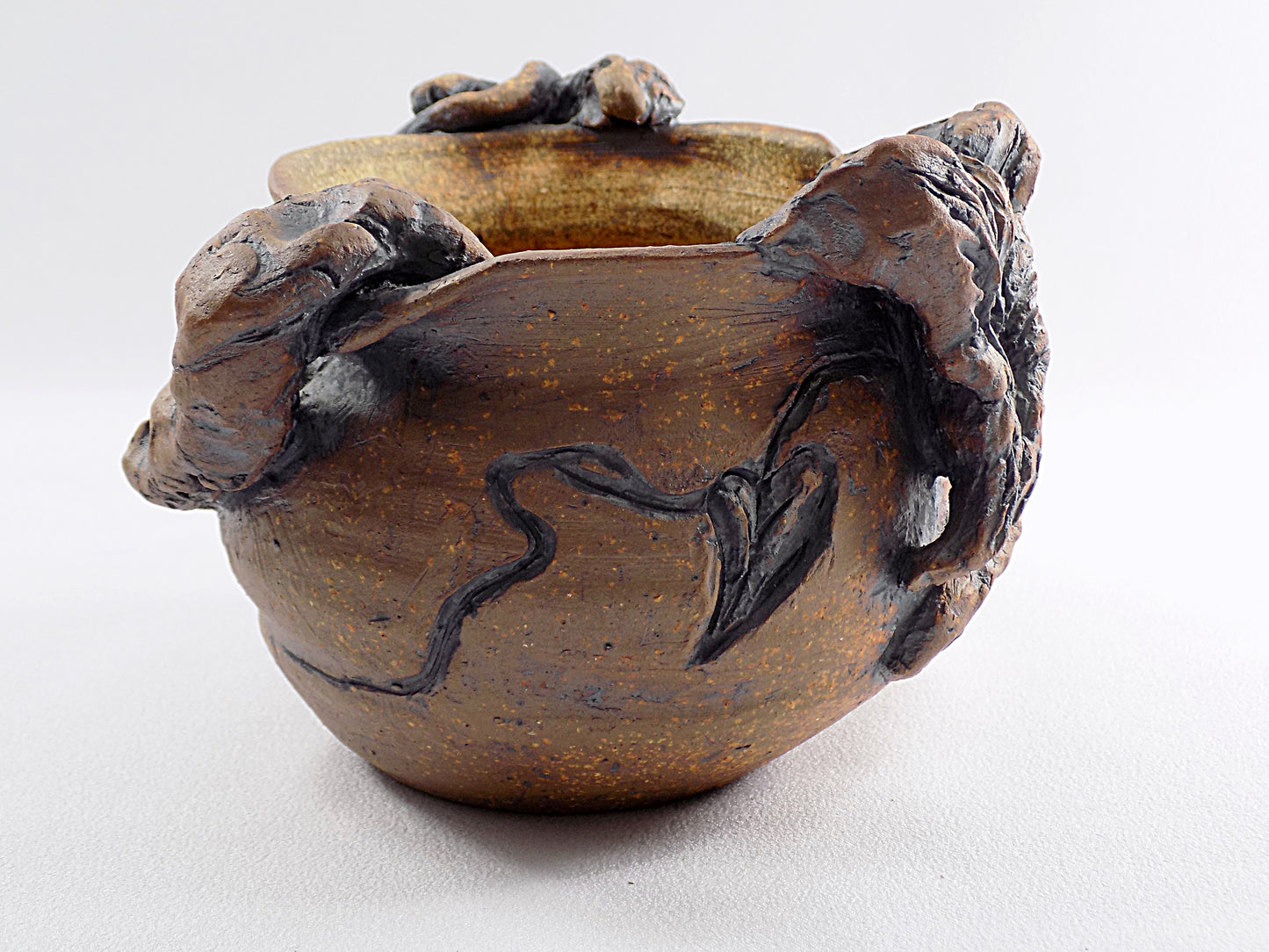 Vintage JANET HASAGAWA Studio Art Pottery Bowl Signed 1992 Oklahoma Artist
