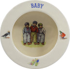 Adorable Vintage Baby Pottery Bowl  Made in Czechoslovakia
