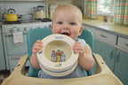 Adorable Vintage Baby Pottery Bowl  Made in Czechoslovakia