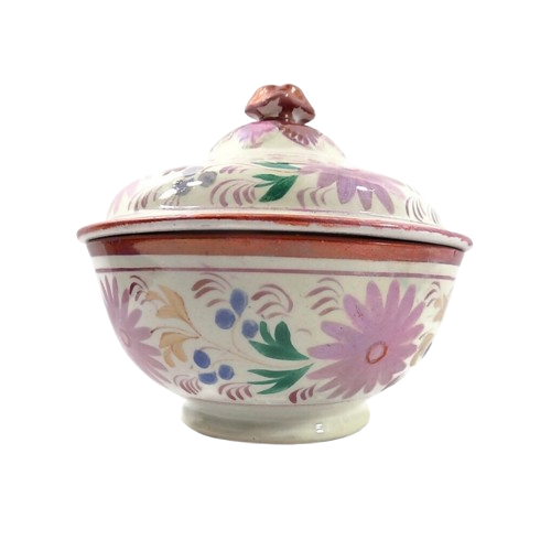   Floral English Lustreware Waste Bowl for Tea Set