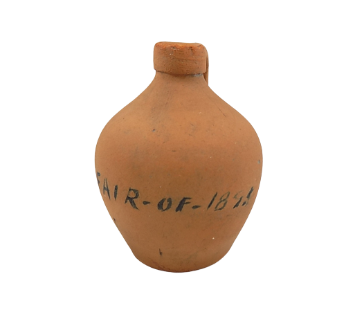 ANTIQUE RARE REDWARE Miniature Jug 1895 Fair Commemorative 