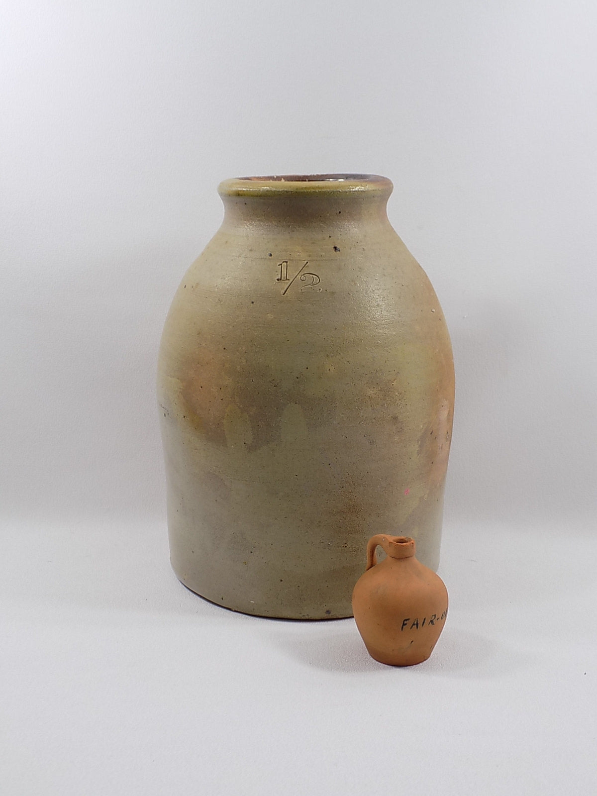 ANTIQUE RARE REDWARE Miniature Jug 1895 Fair Commemorative                Cotton States and International Exposition Atlanta Georgia