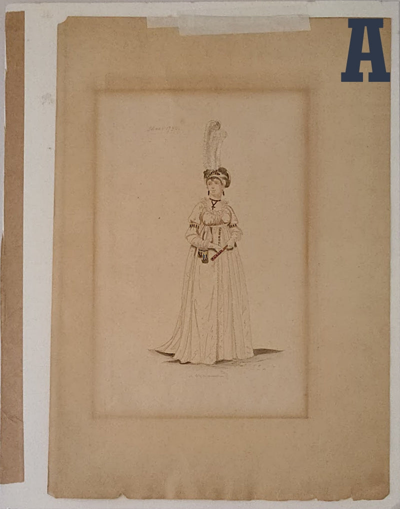 ANTIQUE FRENCH Fashion Plates Four Etchings by Auguste Guillaumot Fils 1879 Ladies in Empire Costumes Hand Colore