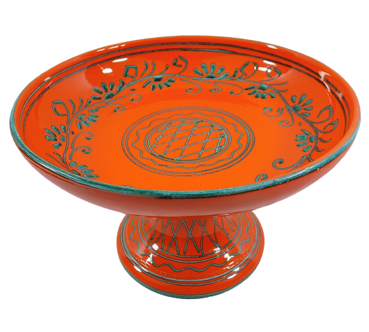 FRATELLI FANCIULLACCI Pedestal Bowl MCM Italian Pottery 1960s