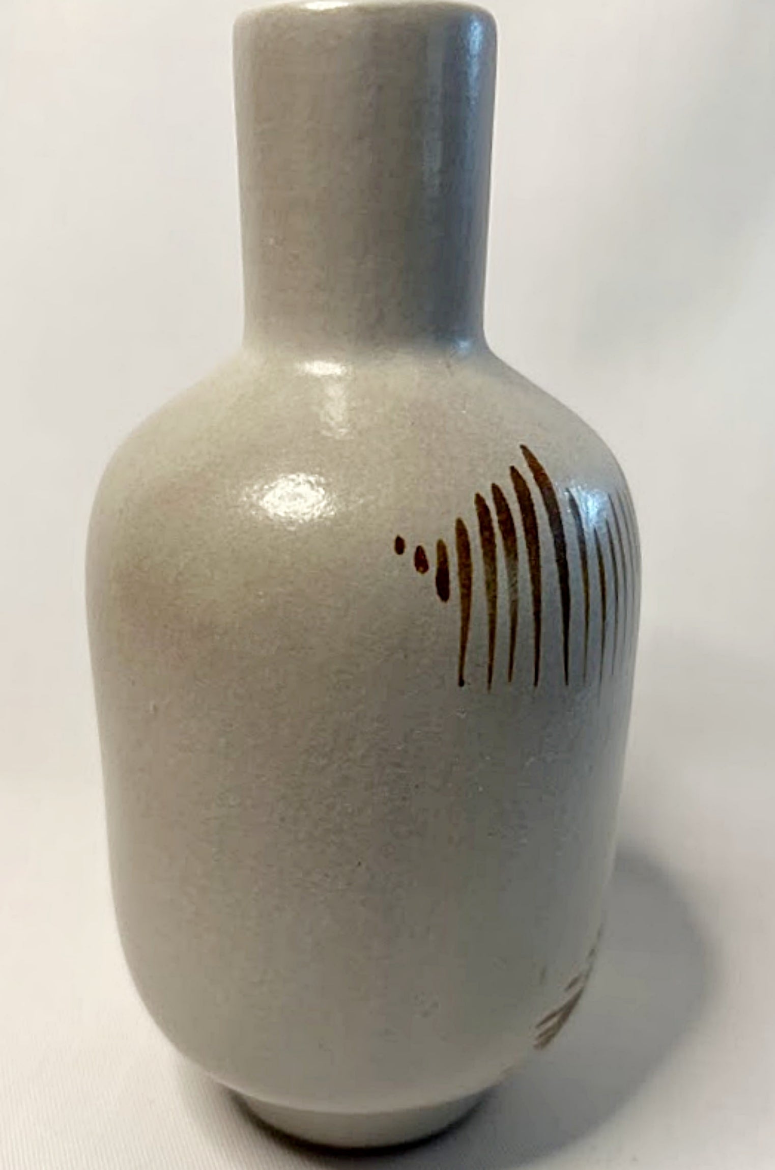 Alaska Art Hand Painted Pottery Walrus Vase