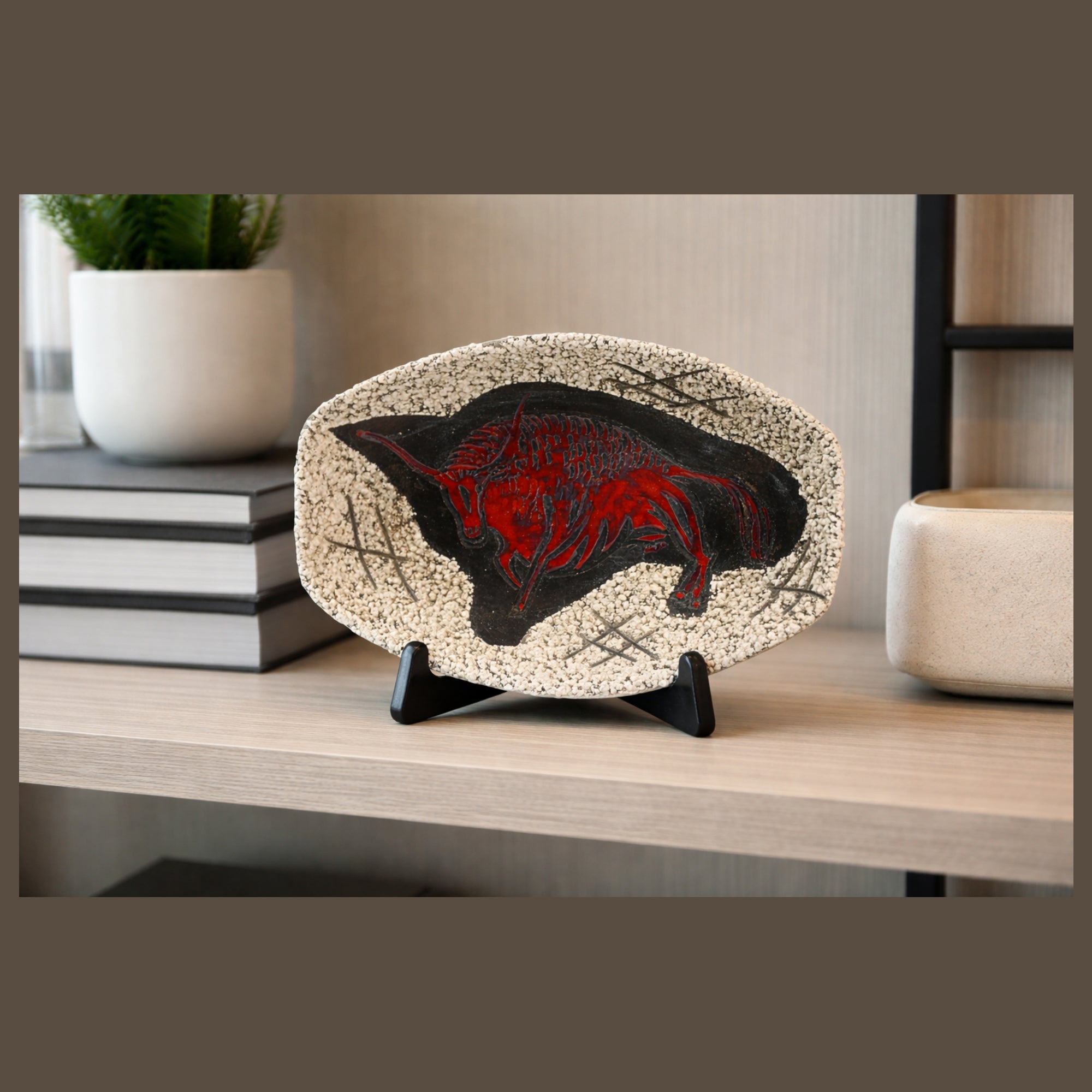 Red Bull Mid Century Modern Fat Lava Bowl