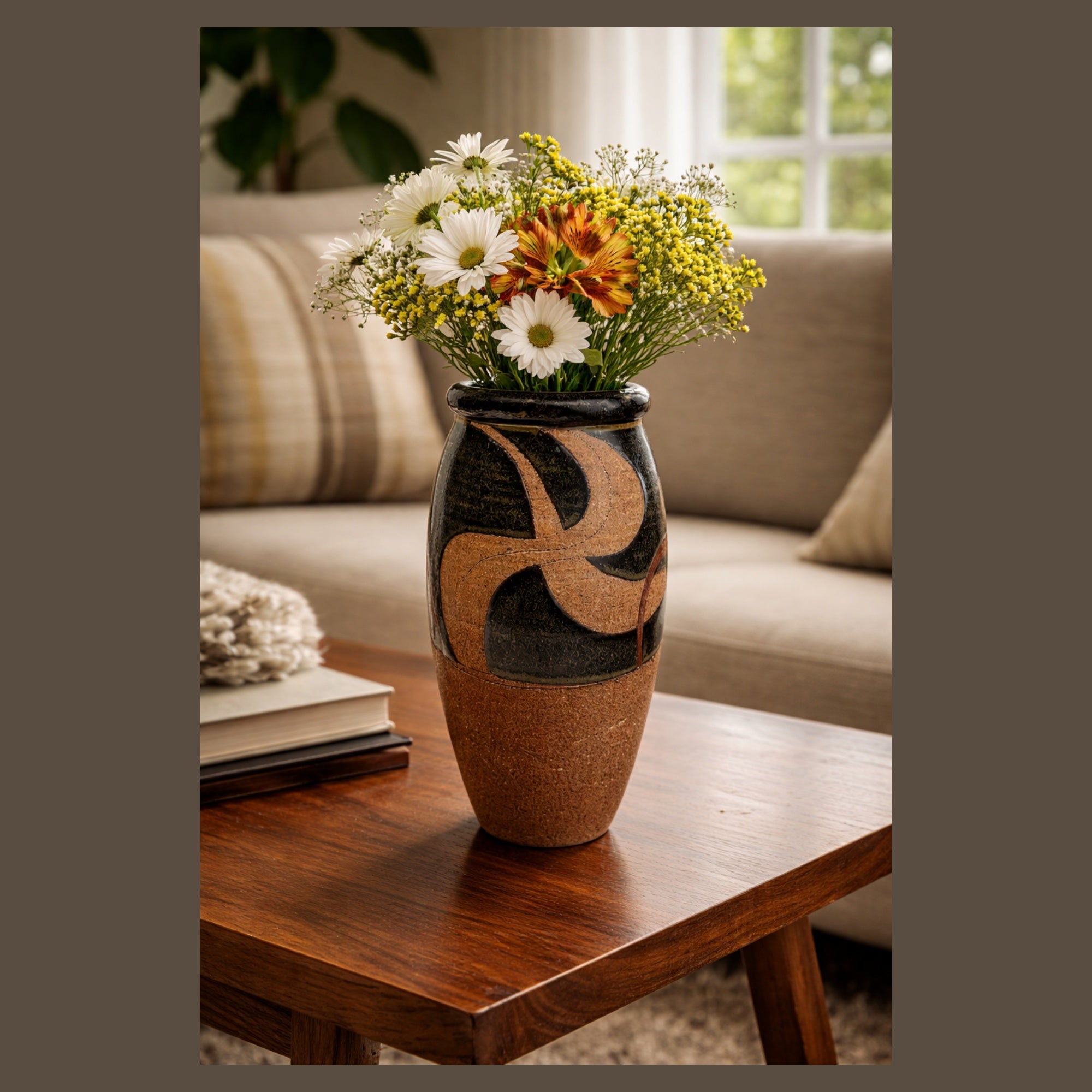 Terracotta Studio Art Pottery Vase