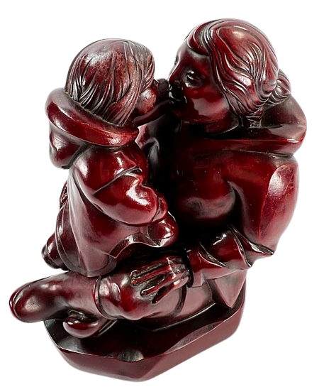Inuit Mother and Child Sculpture by Thomas McPhee