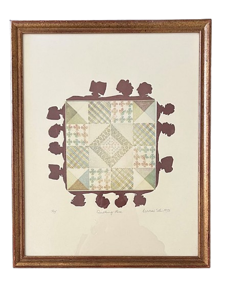  Original Lithograph Titled Quilting Bee by Deborah Ellis