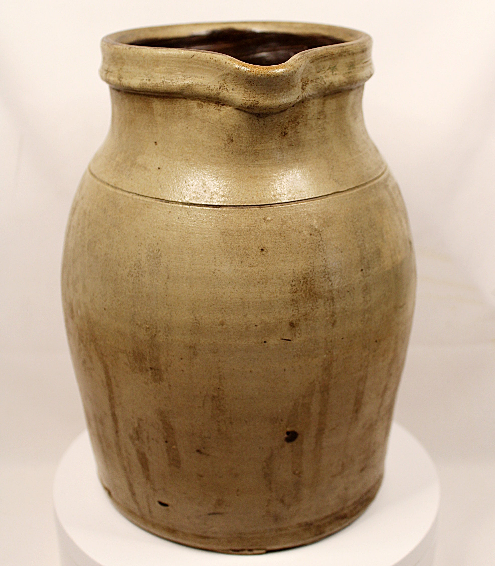 What Cheer Iowa Antique Salt Glazed Stoneware Pitcher