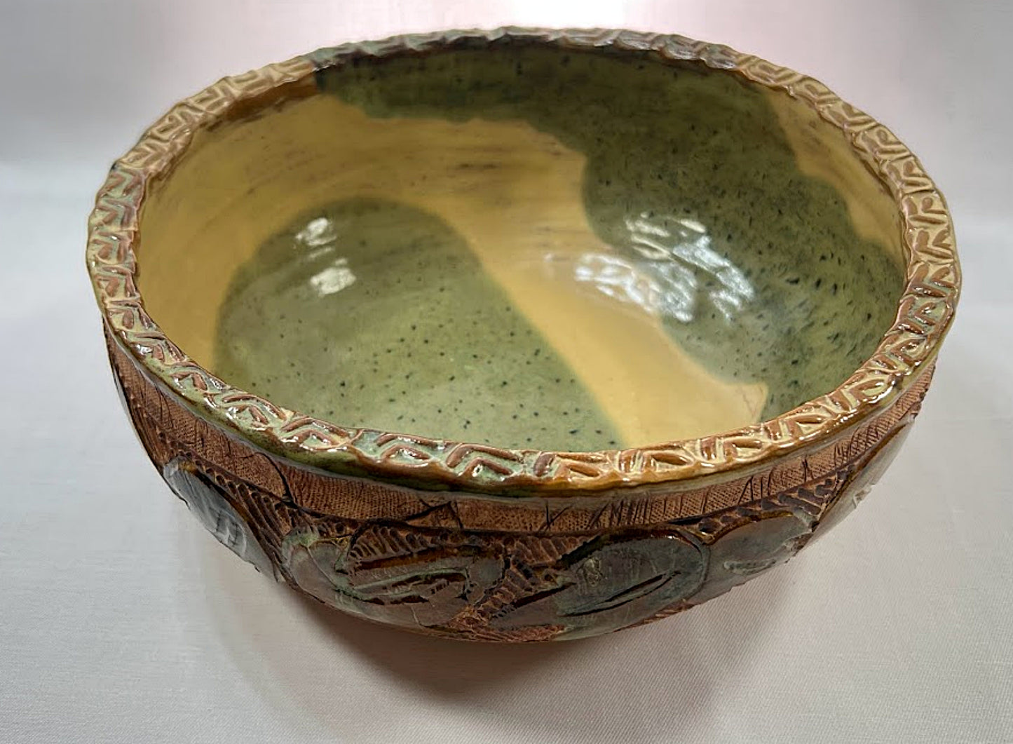 Vintage FLORIDA STUDIO POTTERY Bowl by Dawn Zaharis Prietz Old River Run Pottery