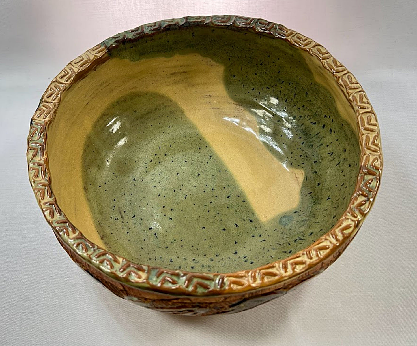 Vintage FLORIDA STUDIO POTTERY Bowl by Dawn Zaharis Prietz Old River Run Pottery