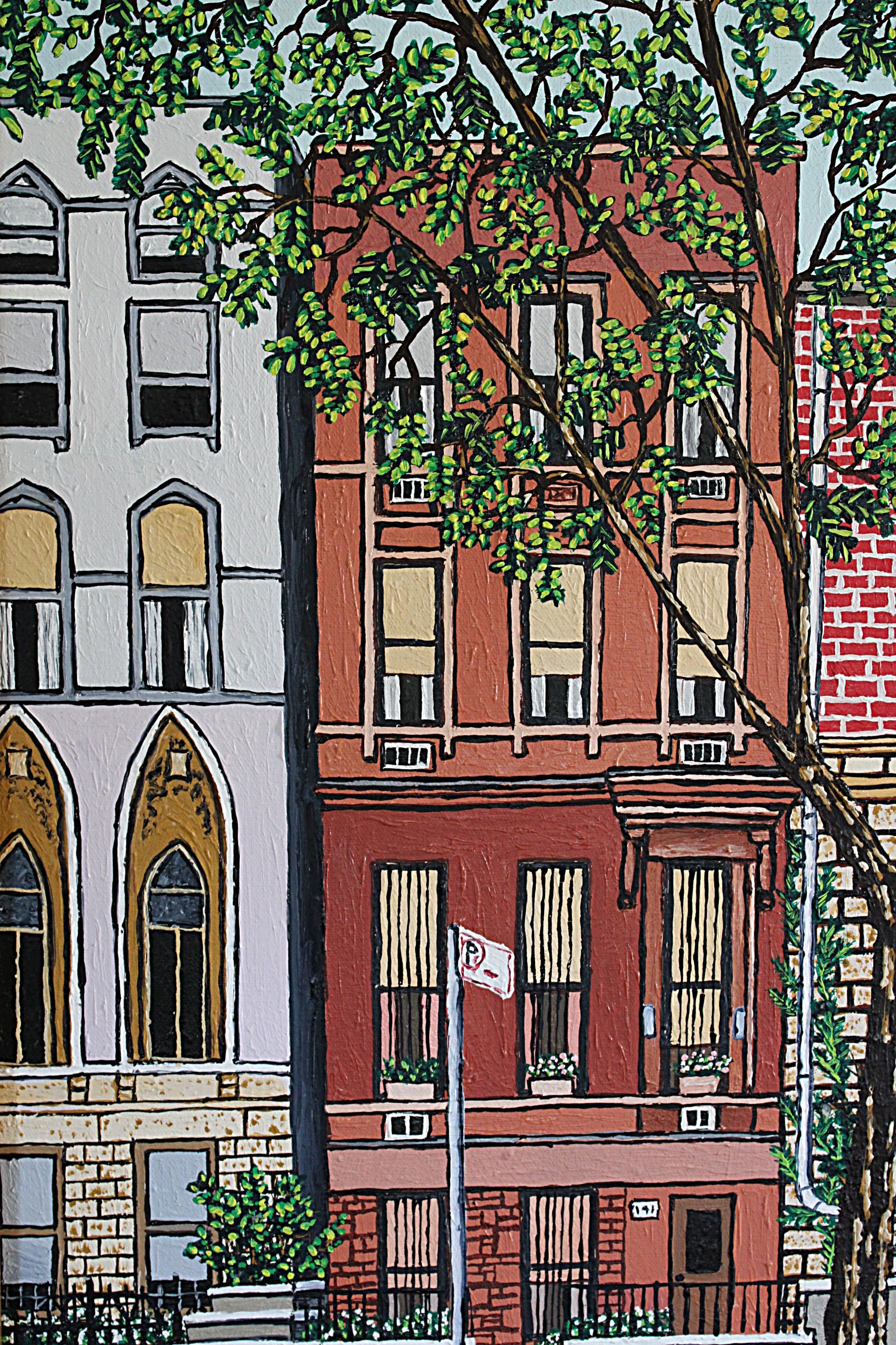 Oil Painting Contemporary Folk Art by Listed New York Artist William Britt