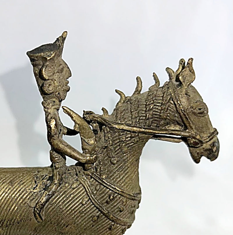 Warrior Lost Wax Figure From India Brass Dhokra