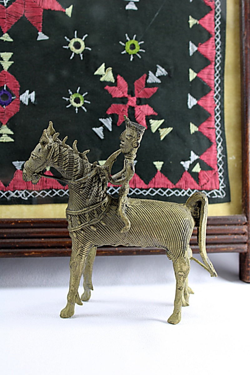 Warrior Lost Wax Figure From India Brass Dhokra