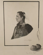 Limited Edition Lithograph Native American Woman by Frances Reust