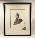 Limited Edition Lithograph Native American Woman by Frances Reust