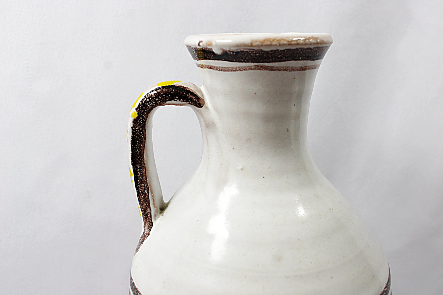 Vintage Giovanni DE SIMONE Italian Pottery Jug Vase SIGNED de Simone Italy 65 spout