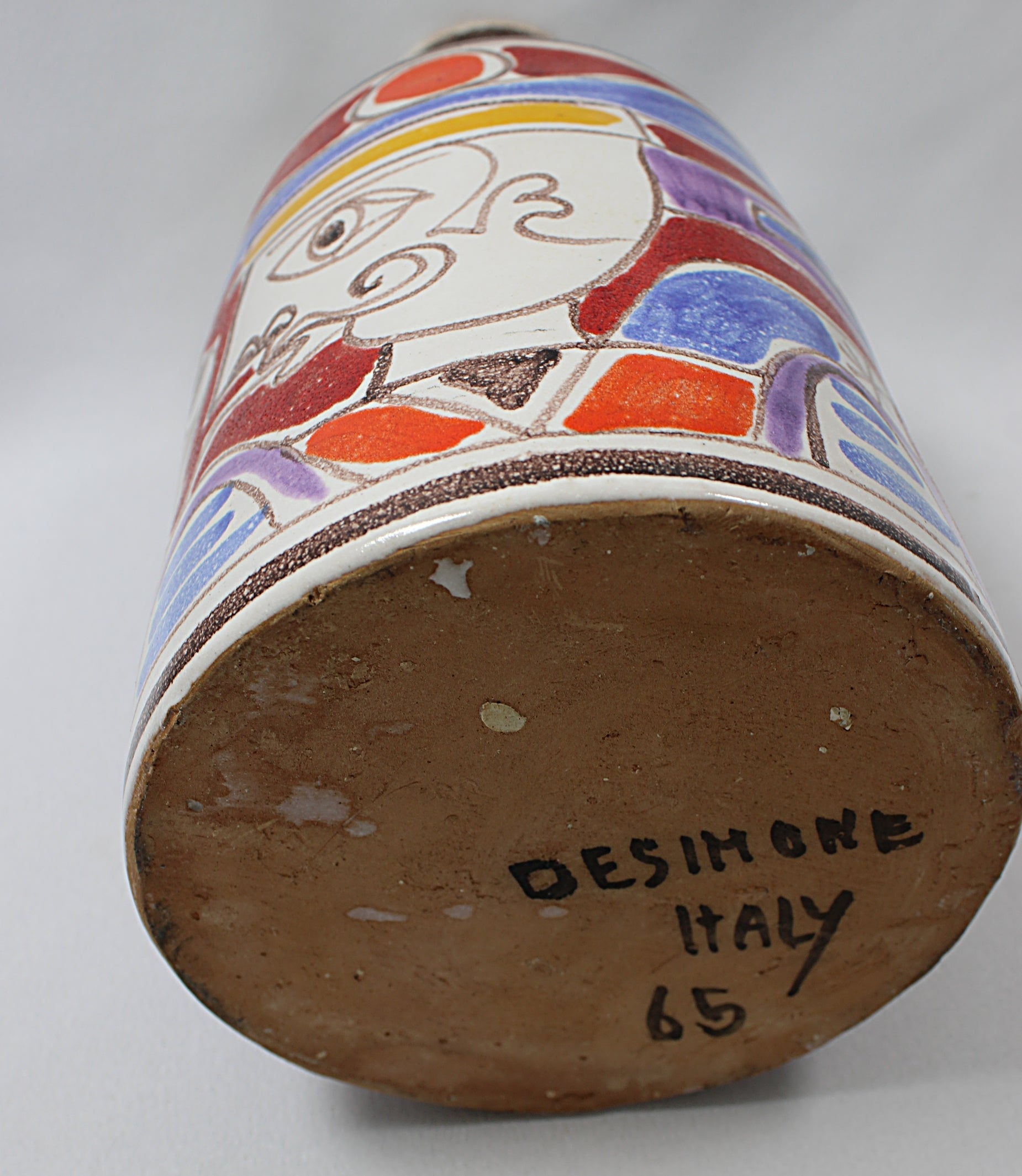 Vintage Giovanni DE SIMONE Italian Pottery Jug Vase SIGNED de Simone Italy 65 signed bottom