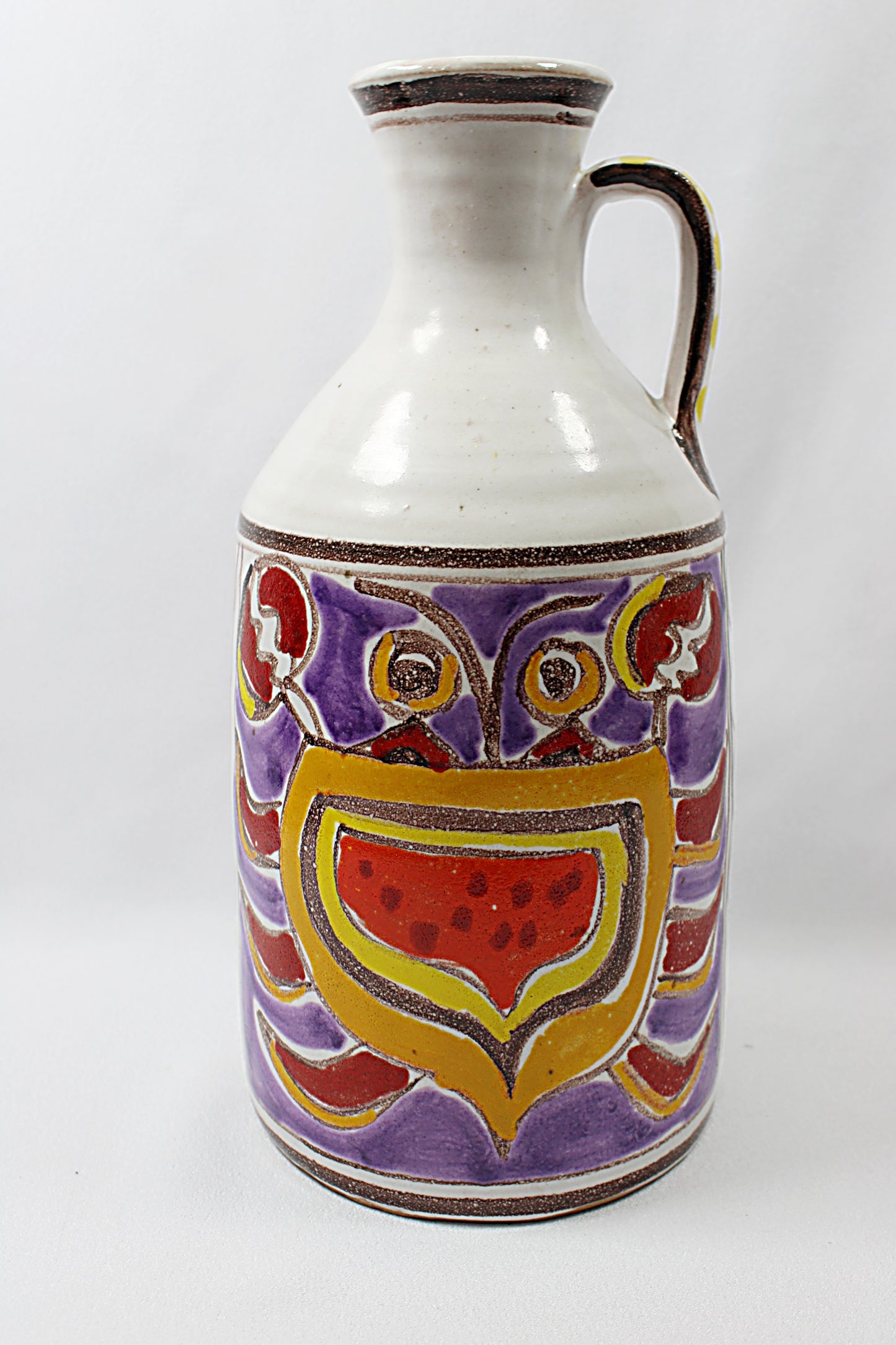 Vintage Giovanni DE SIMONE Italian Pottery Jug Vase SIGNED de Simone Italy 65 side 2