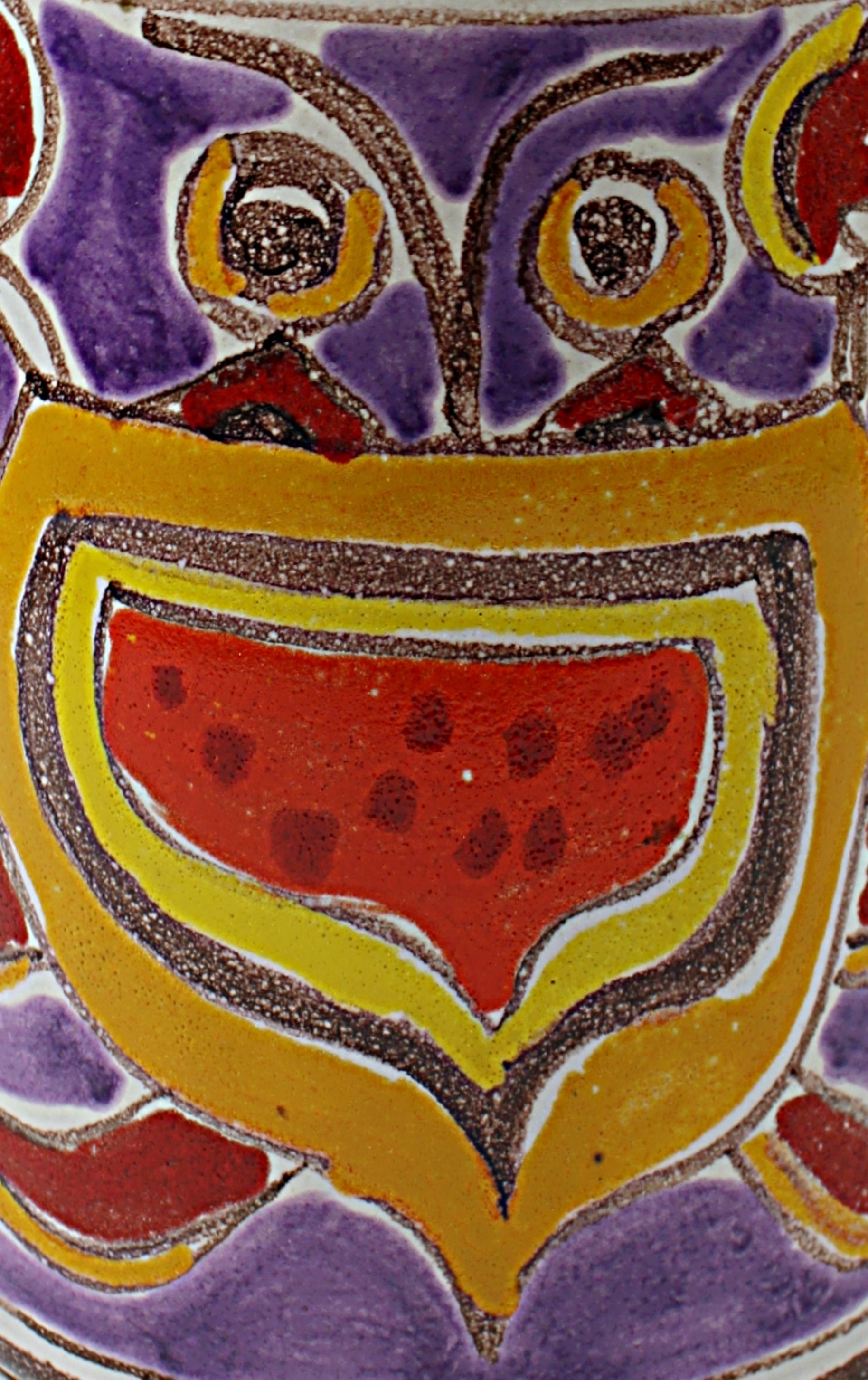 Vintage Giovanni DE SIMONE Italian Pottery Jug Vase SIGNED de Simone Italy 65 side 2 closeup