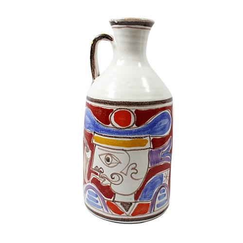 Vintage Giovanni DE SIMONE Italian Pottery Jug Vase SIGNED de Simone Italy 65