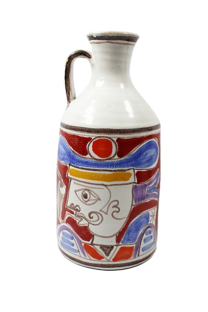 Giovanni DE SIMONE Italian Pottery Jug Vase SIGNED de Simone Italy 65